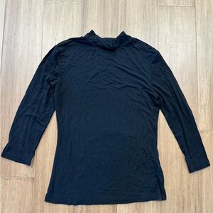 Black Women's Mock Neck Top